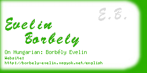 evelin borbely business card