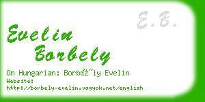 evelin borbely business card